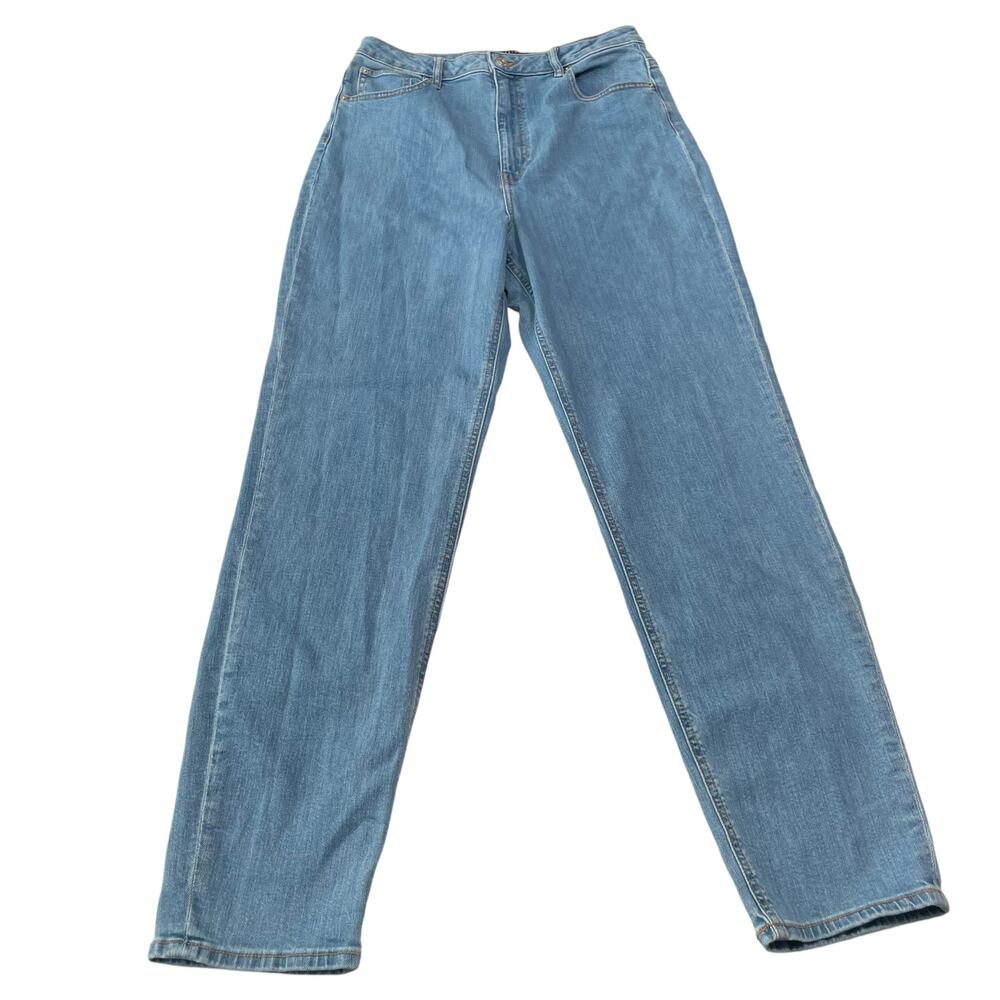 ASOS Womens Jeans Size 32 High Rise Straight Leg Light Wash Blue Denim Jeans